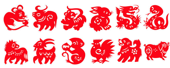 Les 12 animaux du calendrier chinois